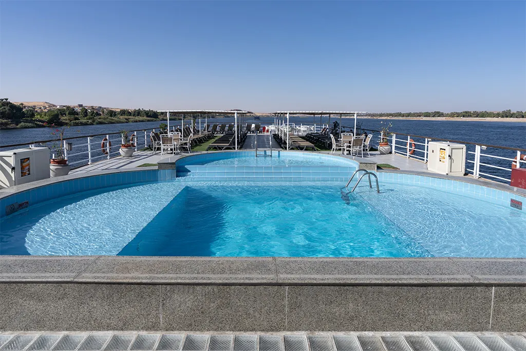 Sun deck of the MS Tarot Nile Cruise Nile cruise